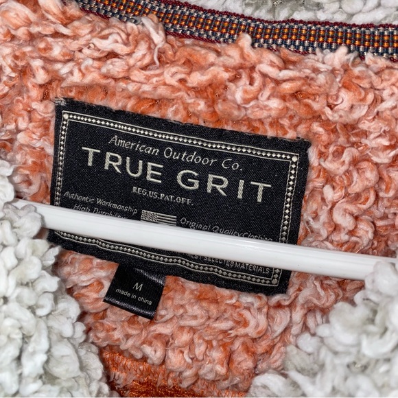 True Grit pullover in orange size M - Picture 3 of 3